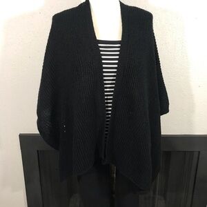 D&Y Black Versatile Knit Wrap One Size